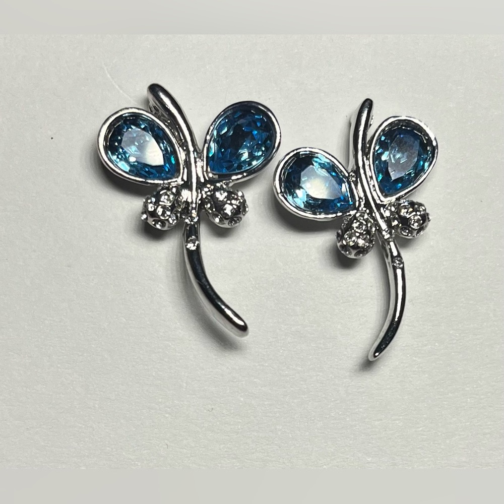 Blue Crystal Earrings NWT